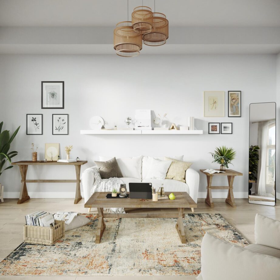 Helepruun kohvilaud Avola AV1920-1, männipuidust – 6