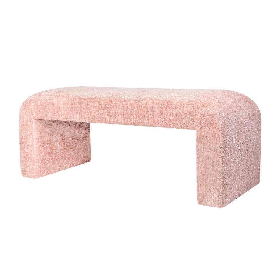 Roosa polsterdatud pink Leith LET70P, 100% polüester – 2