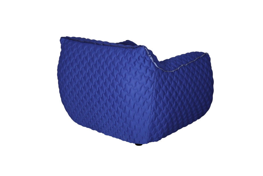 Preisi sinine Nua N25-B tugitool, puuvillane kangas, puidust raam – 6