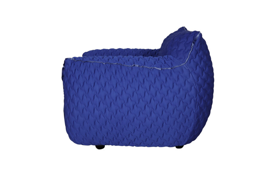 Preisi sinine Nua N25-B tugitool, puuvillane kangas, puidust raam – 9