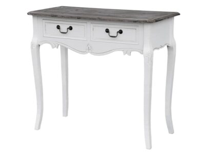 Valge konsoollaud Rimini White RIW016, lehtpuu puidust
