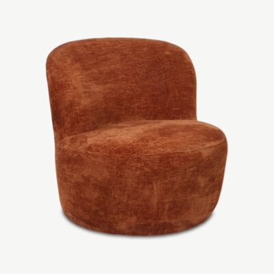 Roostepunane Vulcan tugitool chenille-kangaga, 360° pöördmehhanismiga ja ergonoomilise disainiga hubaseks istumiseks.