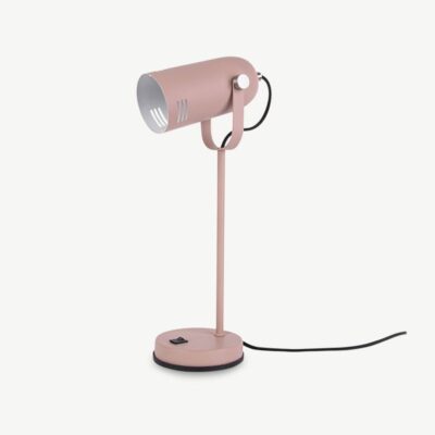 Roosa Husk lauavalgusti metallist korpusega ja minimalistliku disainiga. Stiilne ja praktiline valgusti, mis sobib ideaalselt töölauale või öökapile.