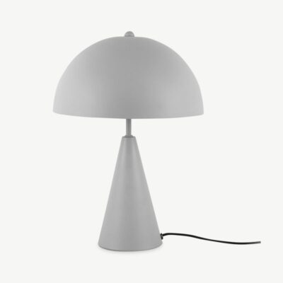 Hall metallist Sublime laualamp, väike ja minimalistliku disainiga. Mattviimistlusega elegantselt kumer kuppel ning tugev alus loovad stiilse ja hubase valguslahenduse igasse ruumi.