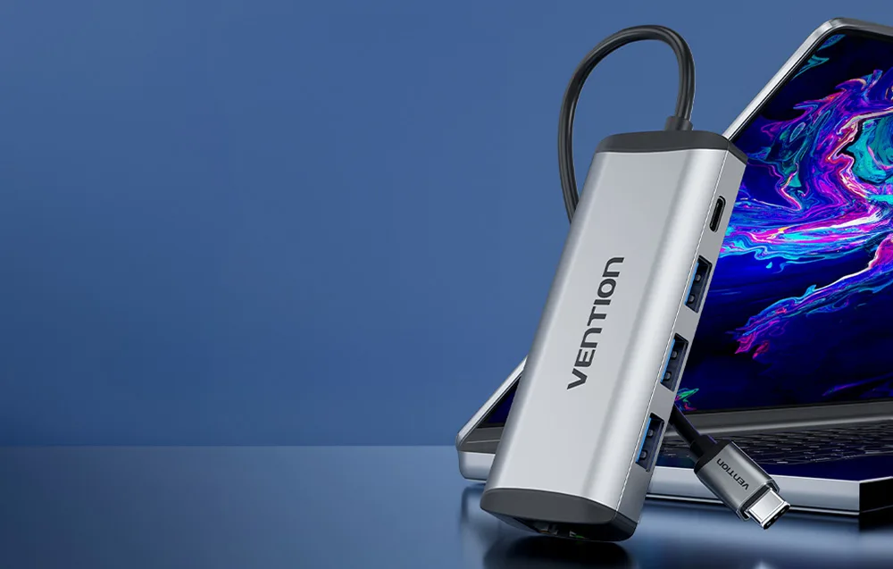 Vention 9-in-1 USB-C dokkimisjaam koos mitme pordiga