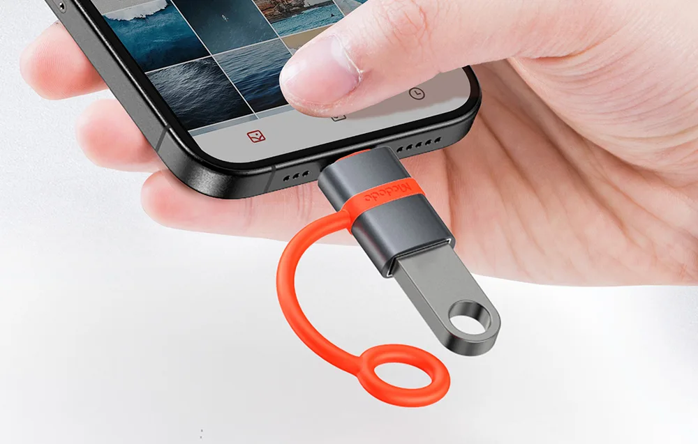 McDodo USB-A Lightning adapter failihaldamiseks mobiiliseadmetes