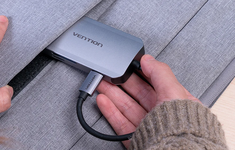 Vention USB-C dokkimisjaam TNHHB ühendusvõimalused