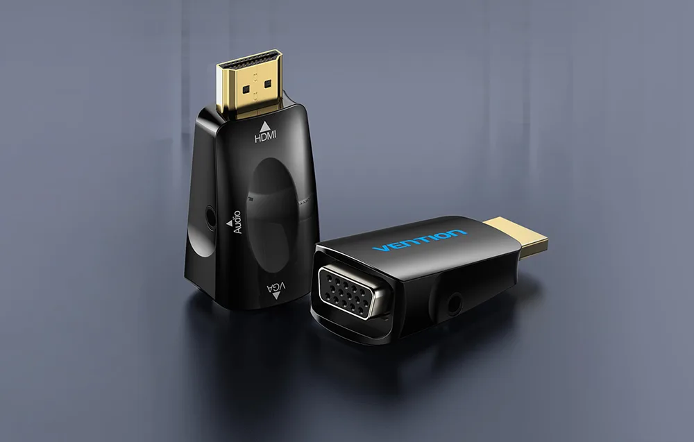 HDMI-VGA adapter Vention AIDB0 koos 3,5 mm helipordiga
