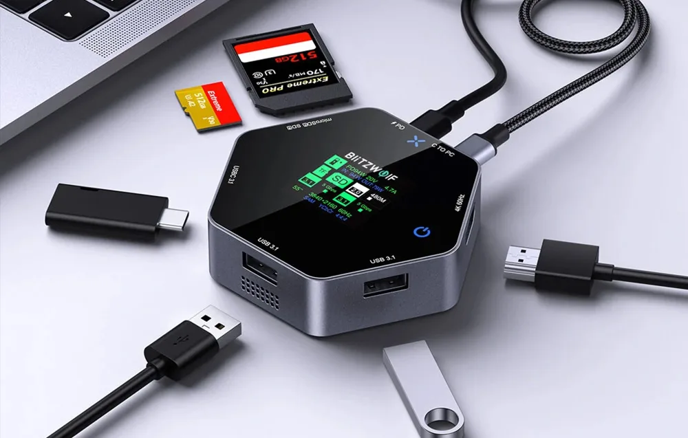 Blitzwolf 8-in-1 USB C dokkimisjaam