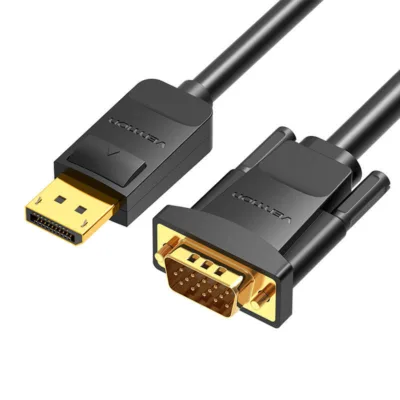 DisplayPort-VGA Kaabel Vention HBLBI, 3m, 1080p, Must