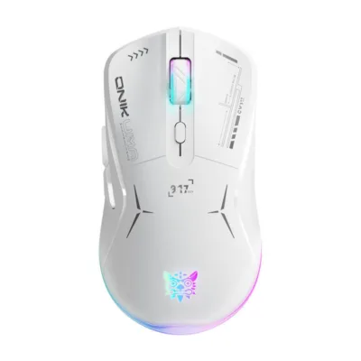 Juhtmevaba mängurihiir Onikuma CW917 (valge, RGB, reguleeritav DPI)