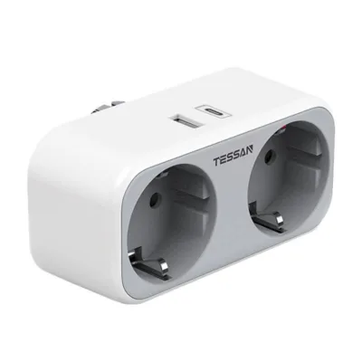 Tessan Seinapistik TS-WS02DE01 (2x AC, USB-A & USB-C, 16A)