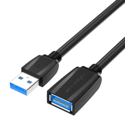 Vention USB 3.0 Pikenduskaabel 2m (USB-A Isane-Emane, Must)