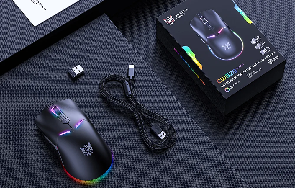 ONIKUMA CW928 ühendusviisid: USB, 2.4 GHz ja Bluetooth