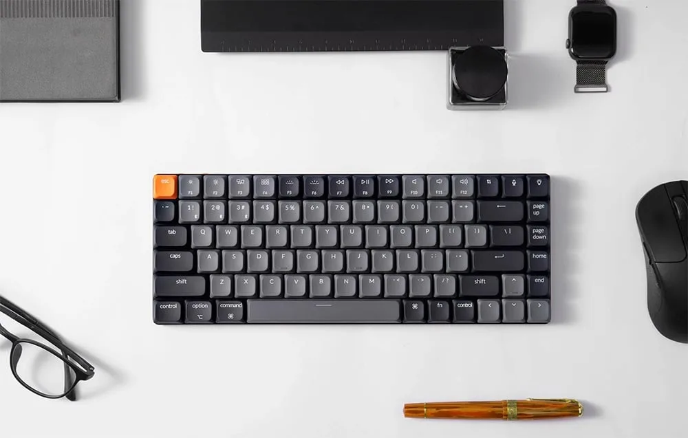 Juhtmevaba madalprofiilne klaviatuur Keychron K3 V3 ülapilt ja lülitid