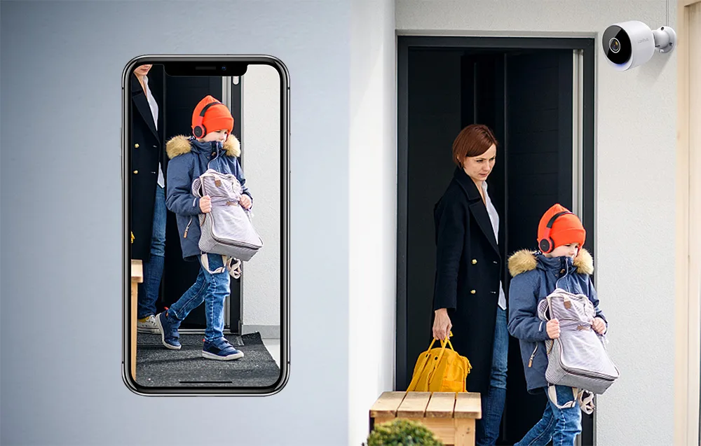 nutitelefoniga ühildatav wifi valvekaamera õues