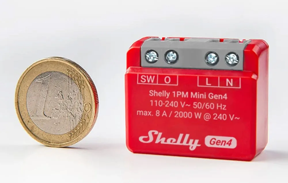 energiatarbe mõõtmine Shelly 1PM Mini Gen4 seadmega