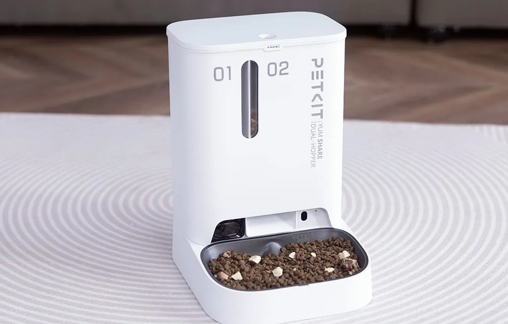 PetKit Yumshare Dual Hopper – valge nutikas toidudispenser kassile