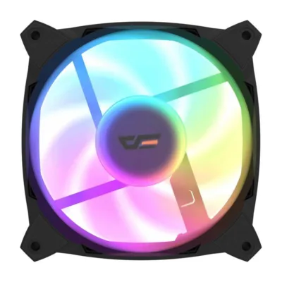 ARGB korpuse ventilaator Darkflash GR30 120mm, must (Hydro Bearing, 4-pin PWM, 5V ARGB)