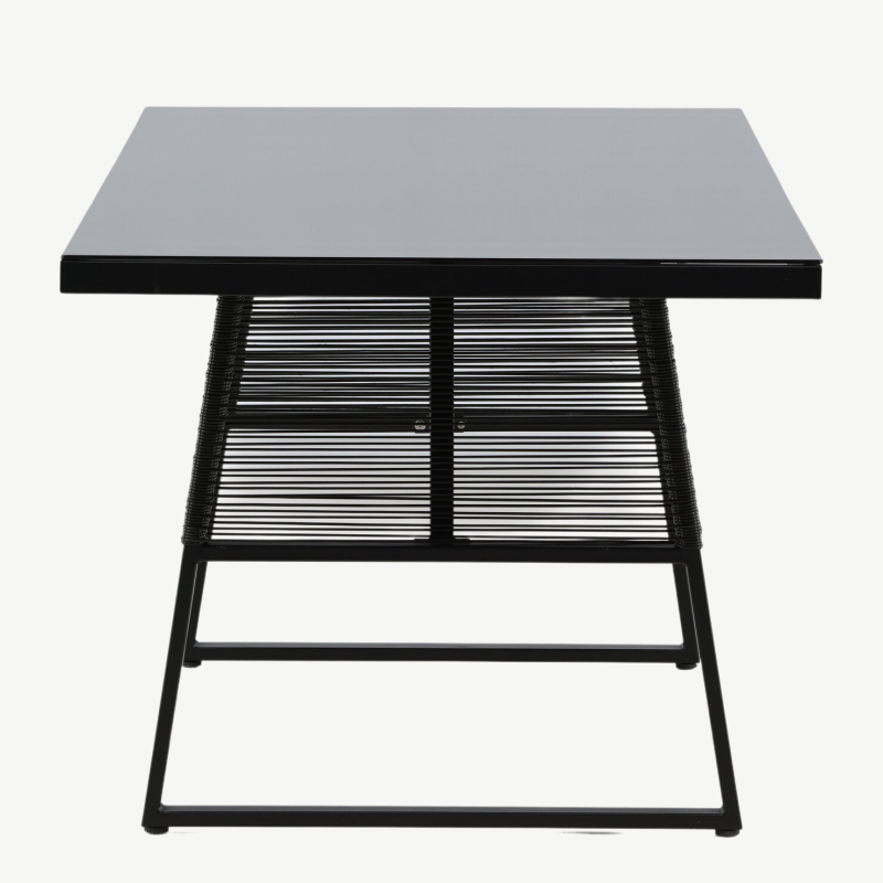 Alumiiniumist kandiline aia söögilaud Dallas, must, 1524-408 – 2