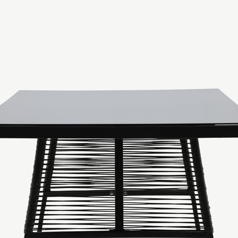 Alumiiniumist kandiline aia söögilaud Dallas, must, 1524-408 – 4