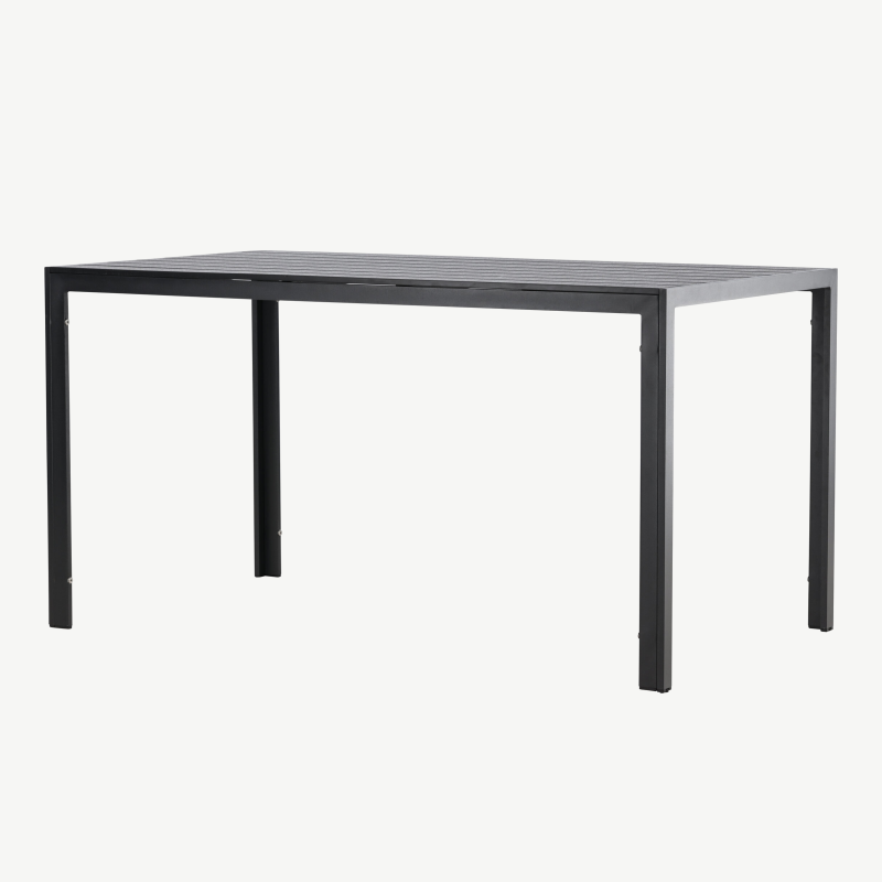 Alumiiniumist kandiline aia söögilaud Mirko, must, 140x80x74, 9809-100 – 5