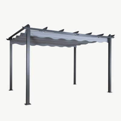 Alumiiniumist pergola Lazio, must, 9368-404 9368-404