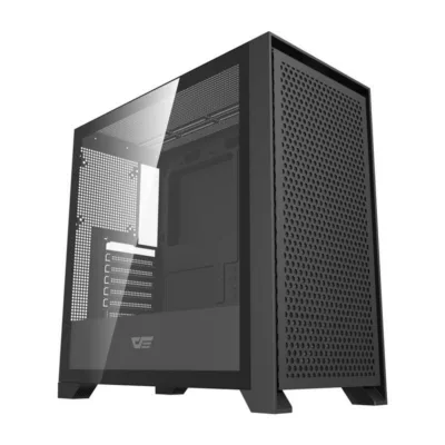 Arvutikorpus klaasküljega Darkflash DRX90 Mesh (must, ATX, USB-C)