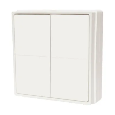 Bluetooth nutilüliti Shelly BLU Button 4, nelja nupuga (patareitoitega, Home Assistant tugi)