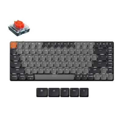 Juhtmevaba madalprofiilne mehaaniline klaviatuur Keychron K3 V3 (LED, punased lülitid, hall)