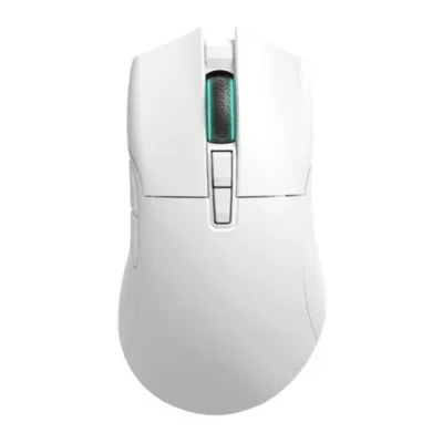 Juhtmevaba mängurihiir Darmoshark N3, valge (26 000 DPI, 7 nuppu, Bluetooth, 2.4G, USB-C)