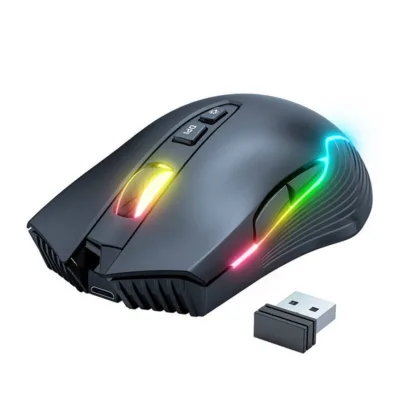 Juhtmevaba mängurihiir ONIKUMA CW905 RGB, must (2.4G, 700 mAh, 5 DPI taset)