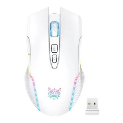 Juhtmevaba mängurihiir Onikuma CW905, valge (700 mAh, 2.4G, 5 DPI taset)