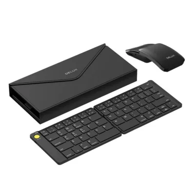 Kokkupandav juhtmevaba klaviatuuri ja hiire komplekt Delux KF10 + MF10PR (Bluetooth, USB-C)