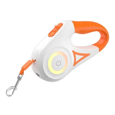 LED jalutusrihm koerale Rojeco RQYS-04, automaatne, 5 m (oranž/valge)