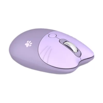 Lilla kassikujuline juhtmevaba hiir MOFII M3DM (2.4G, Bluetooth, 1600 DPI)