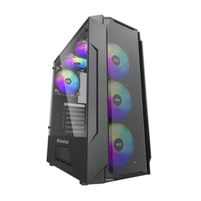 Mänguri arvutikorpus Darkflash LEO, musta klaaspaneeliga, midi-tower
