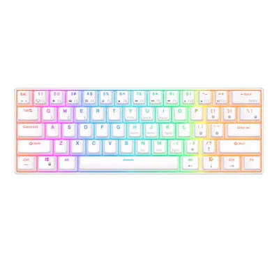 Mehaaniline RGB klaviatuur Royal Kludge RK61, pruun lüliti, valge, juhtmevaba USB-C