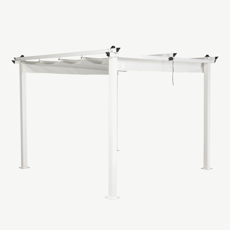 Alumiiniumist pergola Lazio, valge, 300x300x250, 6059-006 – 2