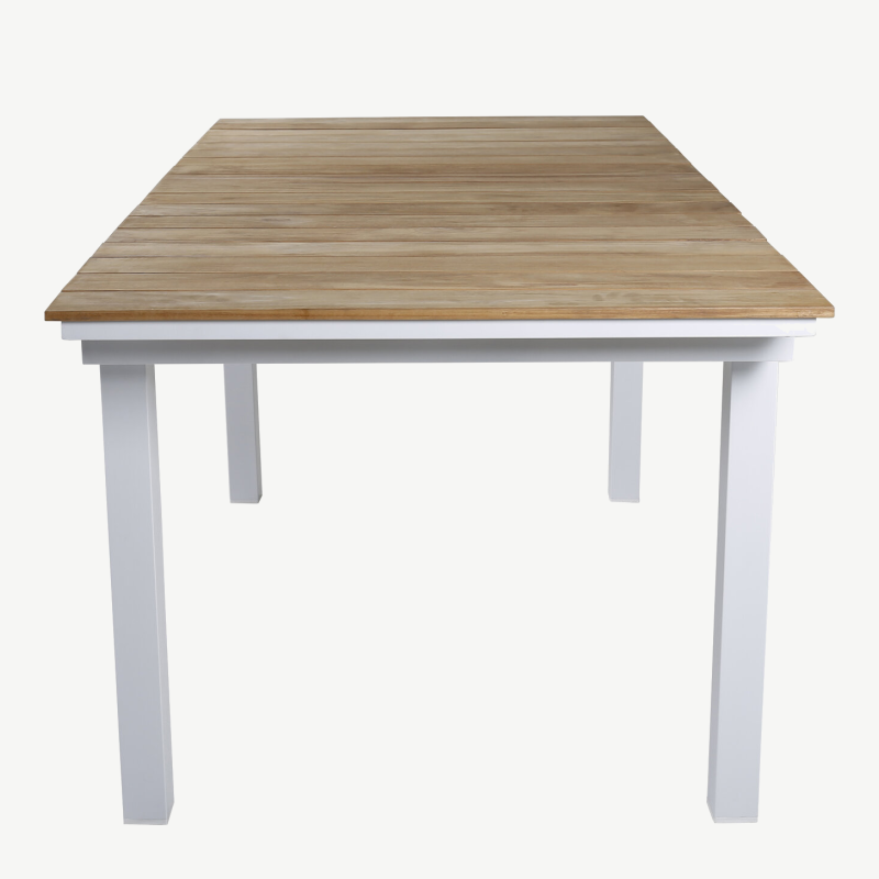 Metallist pikendatav aia söögilaud Mexico, naturaalne/valge, 6181-400 – 2