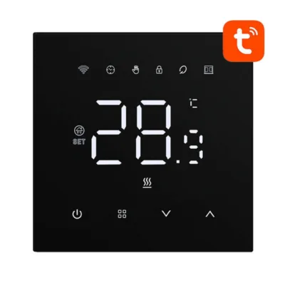 Nutikas põrandakütte termostaat Avatto WT410-16A-B, must (16A, WiFi, LED-ekraan)