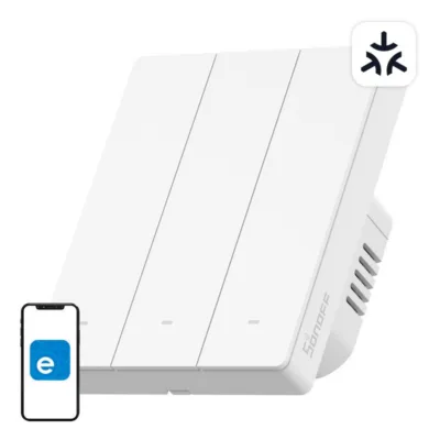 Nutikas seinaklahvlüliti Sonoff M5-3C-80W, kolme kanaliga, Matter, WiFi