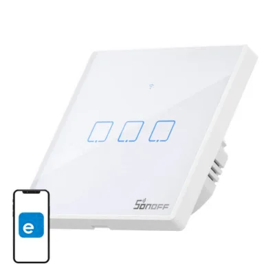 Nutikas valguslüliti Sonoff T2 EU TX puutetundlik (WiFi, RF, 3 kanalit)