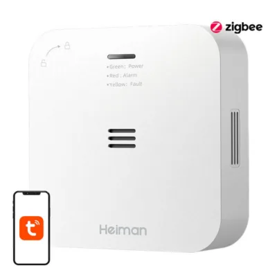 Nutikas vingugaasiandur Heiman HS-720ES Zigbee, Tuya, patareitoitega
