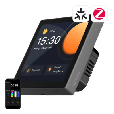 Nutikodu juhtpaneel Sonoff NSPanel Pro (WiFi, Bluetooth, Zigbee, 3,95" ekraan, must)
