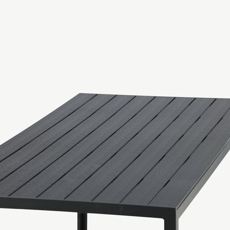 Alumiiniumist kandiline aia söögilaud Break, must, 205×90, 1026-408 – 4