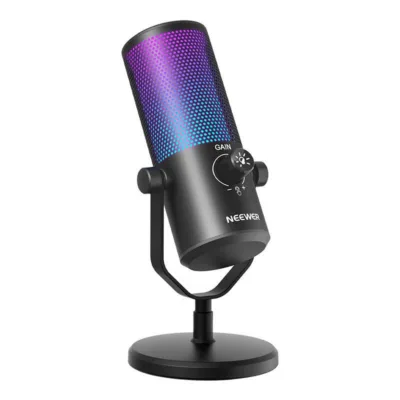 RGB USB mikrofon Neewer CM24 taustavalgustusega (must, kardioid)