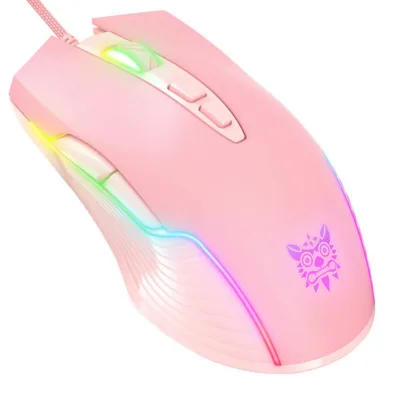 Roosa mängurihiir ONIKUMA CW905 RGB valgusega (USB, 6400 DPI, 7 nuppu)