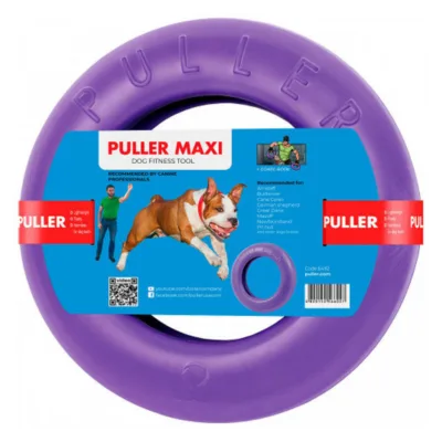 Suur koera treeningrõngas Puller Maxi 30 cm, violetne