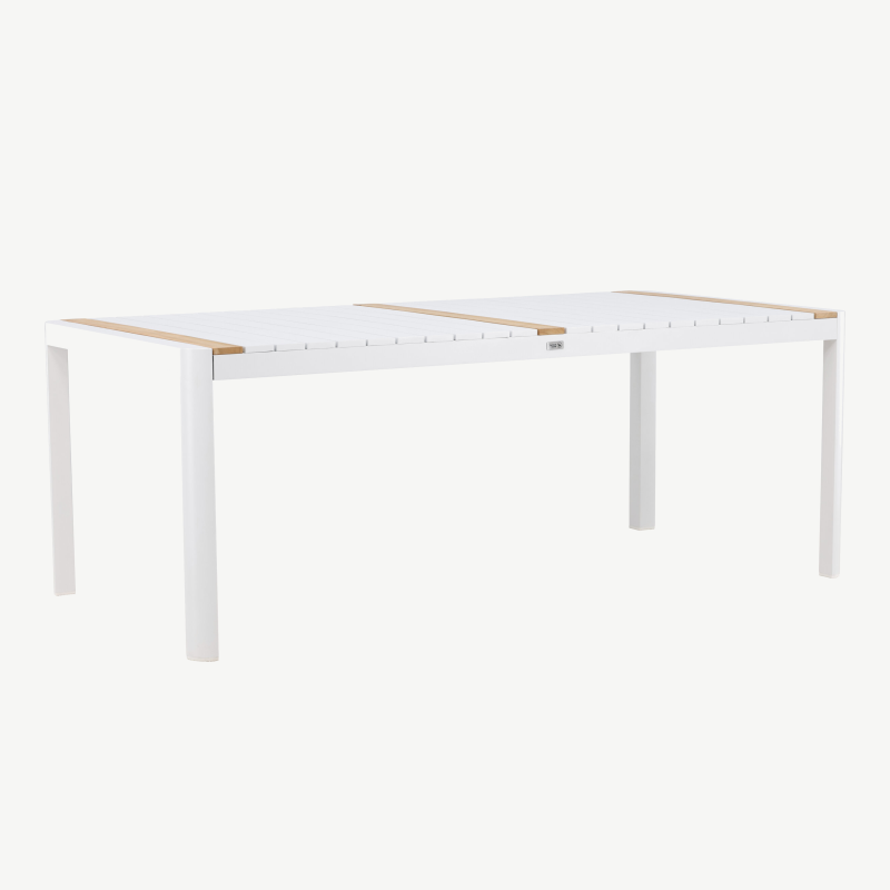 Tiigipuust aia söögilaud Togo, valge, 200×100, 2102-400 – 2